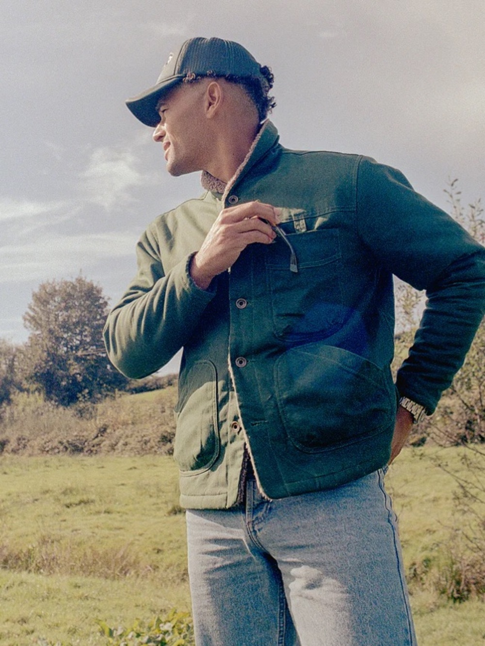 Imperfects Sherpa Sheperds Cotton Shirt Jacket